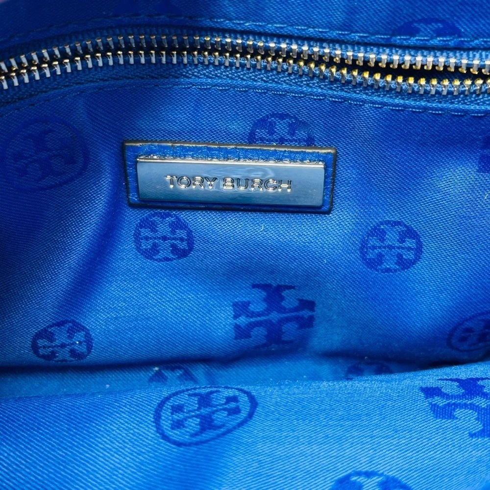 New TORY BURCH Blue Bombe T Combo Crossbody Bag